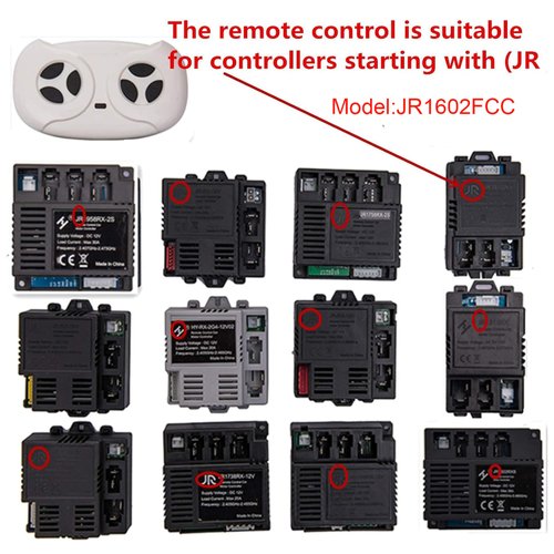 2.4G Bluetooth Remote Control Transmitter Children's Electric Riding Toy Car Replacement Parts White Remote Control,Model JR1602