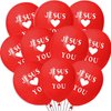Jesus Loves You Balloon Christian Religious Jesus Balloon for Sunday School Supplies He Is Risen Easter Party Favors