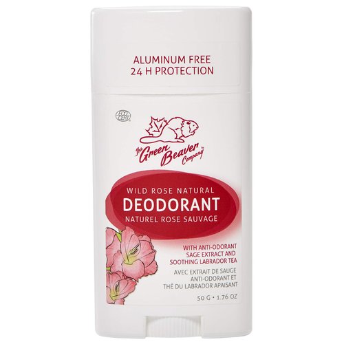 Green Beaver The Company 24 Hour Protection & Aluminum Free Wild Rose Natural Deodorant Stick, 1.76 Oz