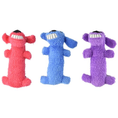 (3 Pack) Multipet Mini Plush Loofa Dog Toy 6-Inch
