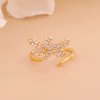 Rumtock CZ Crystal Beads Butterfly Fingernail Opening Ring Nail Decoration for Women Girls Little Finger Nail Art