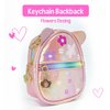 Hot Focus | Bag Makeup Set for Kids, Includes Makeup Kit with Keychain Backpack, 3 Tinted Lip Balms, Eyeshadow with Applicator, and Vinyl Stickers | Suitable for Ages 3+ (Flower)