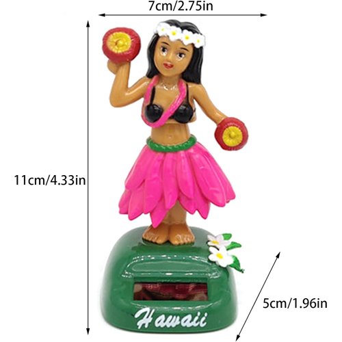 1 Pc Solar Powered Dancing Hula Dancer Dolls Swinging Animated Sun Catcher Car Decor Portable Suncatchers Home Car Ornament Kids Toys Gifts Learning and Education