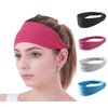 SUJAYU Sweatbands for Women, 4 PCS Womens Headbands Sweat Bands Headbands for Women, Workout Headbands for Women Non Slip, Wide Headbands for Women Hair Wrap Hair Accessories for Women