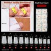 ASONRL 500Pcs Natural Duck Nail Tips, 10 Sizes Pre Shaped Professional Duck Nail Tips Press Ons Half Cover Acrylic Soft Gel Nail Tips for Nail Extension Home DIY Nail Salon with Box