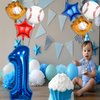 Baseball Balloons 1st Birthday Decorations for Boys, Baseball Party Decorations Baseball Sports Theme Party Supplies, 40 inch Foil Number Balloons Number 1 Balloon Blue Red White Sports Balloon Kits