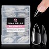 UNA GELLA Medium Stiletto Nail Tips Full Cover 216Pcs Stiletto Press On Nails Pre etched Stiletto Soft Gel X Nails Clear Fake False Nails For Nail Extensions Home Nail Art Salon 12 Sizes