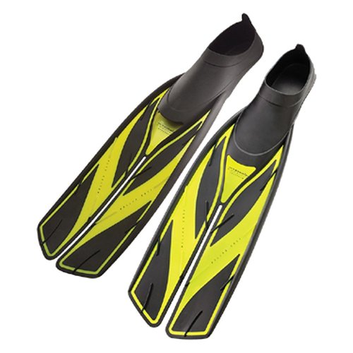ATOMIC FULL FOOT SPLIT FINS HIGH ENERGY COMPOUND SCUBA DIVING (Yellow, 10.5-11.5)