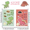 48 Sheets Cartoon Dinosaur Stickers Make Your Own Cute Dinosaur Stickers Party Favors Make A Dinosaur Stickers Make A Face Stickers for Kids Party Favors,Classroom Rewards,Themed Art Craft Supplies