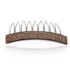 Decorative Hair Comb Brown Cellulose Based Rhinestone Crystal Bridal Hair Comb,