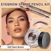XINGXYUEL Eyebrow Stamp Stencil Kit for Women with Eyebrow Pomade,Waterproof Eyebrow Pencil,24 Eyebrow Stencils,Eyebrow Razor,Eyebrow Brush,Brow Pomade Eyebrow Pen Set for Eyebrows Makeup-Dark Brown