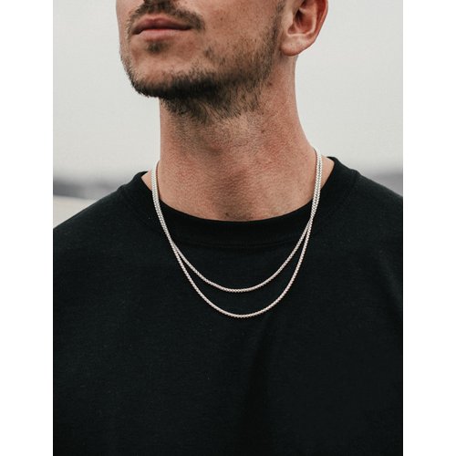 Waitsoul 925 Sterling Silver Box Chain Lobster Clasp 2mm Silver Chain for Women Men Silver Necklace Chain 16-30 Inches (20)