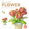 ALITTDRE Flowers Building Blocks Sets, Office Home Decor Bonsai, Micro Flower Toys Building Set, Gifts for Mothers, Valentines, Birthdays, Adult & Kid (Peony)