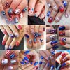 4th of July Nail Sticker - 8PCS/Set Independence Day Nail Design 3D Self-Adhesive Nail Decals Flag USA National Day Nail Stickers DIY Manicure Decoration American Independence Day Element Accessories