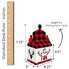 Big Dot of Happiness Prancing Plaid - Treat Box Party Favors - Reindeer Holiday and Christmas Party Goodie Gable Boxes - Set of 12