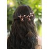 Missgrace Rose Gold Hair Pins (3 Packs), Crystal Leaf Wedding Hair Accessories for Women