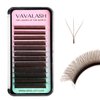VAVALASH Brown W-shaped Eyelash Extension Brown 3D Premade Fans 0.07 D Curl Volume Lash Extensions Easy Fanning Lashes Matte Brown YY Lashes W Lashes(Brown-W-3D-0.07-D-8-15mm）