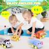 Pull Back Vehicle Set - Soft Baby Toy Set with 4 Cute Animal Cars, First Birthday Gifts for Toddler Toys Age 1-3