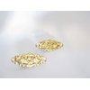 Generic 2 small tiny gold metal filigree hair pin alligator clips for fine thin hair