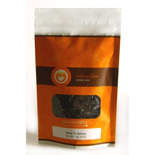 Mahamosa White Tip Oolong Tea 2 oz, Loose Leaf Taiwan Oolong Tea (wu long tea, wulong tea)
