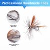 Ansnbo 36PCS Fly Fishing Flies Kit, Hand Tied Trout Bass Fly Assortment with Fly Box, Dry Wet Nymph Flies Streamers Fly Fishing Gear Gift