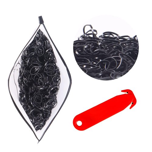 Black Hair Elastic Bands, 1200pcs Disposable Non-slip Rubber Hair Bands, MAZBFF Ponytail Holders Hair Styling Accessories Tools Soft Hair Elastics Ties Bands