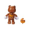 Super Mario 4" Action Figures Tanooki Mario with Leaf