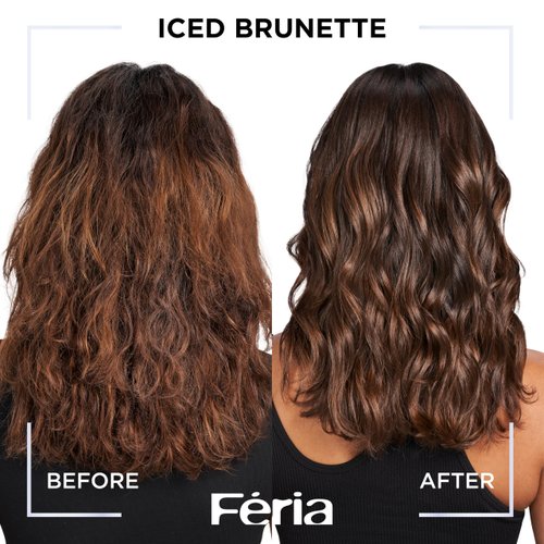 L’Oréal Paris Feria Toner, Long Lasting Anti-Brass Hair Toner for Brunettes, Vegan and Ammonia-Free Hair Care Formula, Iced Brunette, 1 Kit