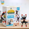 PICK A TOY 24 Sticky Wall Climbing Black Ninjas with DIY Costume Stickers – Fun Stretchy Window Crawlers, Xmas Stocking Stuffers Birthday Party Favors for Kids