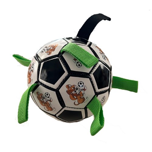 XChangeFun Dog Toys Soccer Ball with Straps Interactive Dog Toys Dog Tug Toy Dog Water Toy Durable Dog Balls for Medium Dogs (Green)