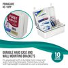 Primacare KC-10PP 10 Person Compact First Aid Kit, 8"x5"x3", with 102 Pieces Emergency Medical Supplies, Portable Kits for Home, School and Office, Wall Mount, White