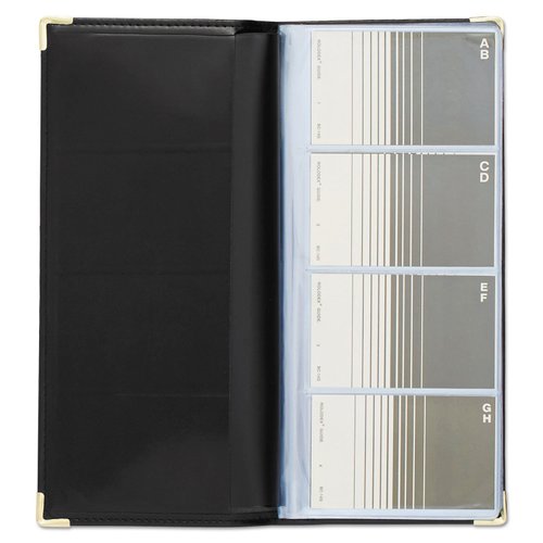 Rolodex Business Card Book 96-Card, Black and Gold (67473)