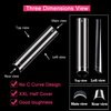 500Pcs No C Curve XXL Square Nail Tips-SWETIDY Clear Acrylic Fake Nails Tapered Square Shape Nail Tips Flattened Half Cover False French Nails for Nail Tech Salons and DIY Nail Art
