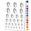 Praying Hands Temporary Tattoo Water Resistant Fake Body Art Set Collection - Black (One Sheet)