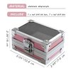 OLizee® 50 Holes Nail Drill Bits Holder with 7 Drill Bits Metal Nail Drill Tool Box Pink Nail Drill Bits Case Nail Drill Bits Organizer for Women Girls