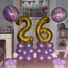 Gold 28 Number Balloons, 40 Inch Giant Number 28 Balloons Foil Mylar Helium Gold Number Balloons for 28th Birthday Party Supplies Anniversary Event Celebration Decorations