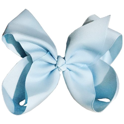 Hair Clips Boutique Hair Bows Alligator Clip for Women Girl Hairpin 6 Inch TSFJ02 (Light Blue)