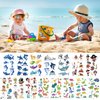 30 Sheets Temporary Tattoos Kit for Kids, 289Pcs Fake Cute Tattoo Stickers Waterproof, Birthday Party Favor (Shark & Pirates & Dinosaurs)