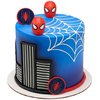 DecoPac Marvel's Spider-Man™ Spider and Mask Rings, Spider-Man Cupcake Decorations, Red and Blue Food Safe Cake Toppers – 24 Pack
