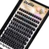 Dedila 120 Pcs Handmade D Curl Makeup Clusters Eye lashes Extensions Mixed 10-12-14-16mm/12-14-16mm/14-16-18mm D Curl Soft and Lightweight Individual false eyelashes Wide Stem (Mixed 10-12-14-16mm)