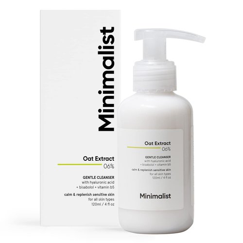 Minimalist 6% Oat Extract Gentle Face Wash for Sensitive, Dry &amp; Dehydrated Skin | Hyaluronic Acid...