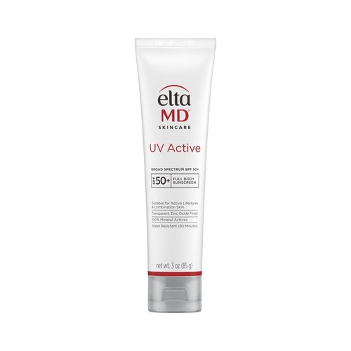 EltaMD UV Active Mineral Sunscreen with Zinc Oxide, SPF 50+, Water Resistant Sunscreen Up to 80 Minutes, 3.0 oz Tube