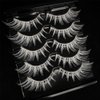 MUQIU37 White Lashes Fairy Eyelashes Cat Eye Wispy Spiky False Eyelashes Cosplay Manga Lashes Halloween Easter Lashes Natural Anime White Fake Lashes Fox Eye Long Volume Fake Eyelashes (MQ15-5 Pairs)