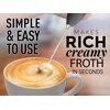Zulay Kitchen Milk Frother Wand Drink Mixer - Durable, Proprietary Z Motor Max - Handheld Frother Electric Whisk, Milk Foamer, Mini Blender and Electric Mixer Coffee Frother for Matcha - Black