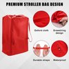 lasuroa 45.28x31.50 Inch Stroller Bag for Airplane, Stroller Bag for Gate Check Stroller Travel Bag with Handle Waterproof Baby Stroller Cover for Airplane Travel Red