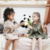 Wanwu World Panda Stuffed Animal 9'' Panda Bear Plush Toys with Bamboo Stuffed Panda Plushies Cute Panda Doll Gifts Black and White (9inch)