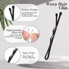 Amabro Mini Bobby Pins, 50PCS 1.37 Inch Small Wavy Hair Pins Metal Hair Clip Hairpins for Women Gilr Kids Buns Long Straight Curly Hair All Hair Types(Black)