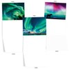 The Best Card Company - 20 Landscape Nature Note Cards Blank (4 x 5.12 Inch) (10 Designs, 2 Each) - Aurora Borealis AM7029OCB-B2x10