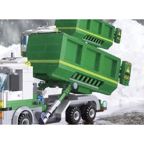 General Jim's Roll-Off Skip Loader Building Block Set - 351 Pieces