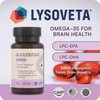Omega w/LYSOVETA LPC | EPA & DHA Supplements for Brain Health | Focus, Attention, Memory, & Mood | 6X Higher Absorption Than Fish Oil | Omega-3 Fatty Acid Supplements | Highest Potency LPC-DHA